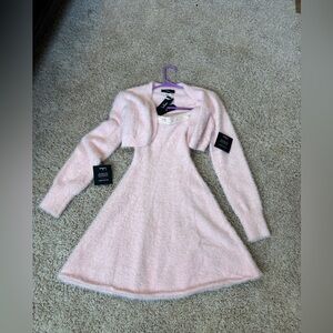 New! Lulus soft pink dress with jacket